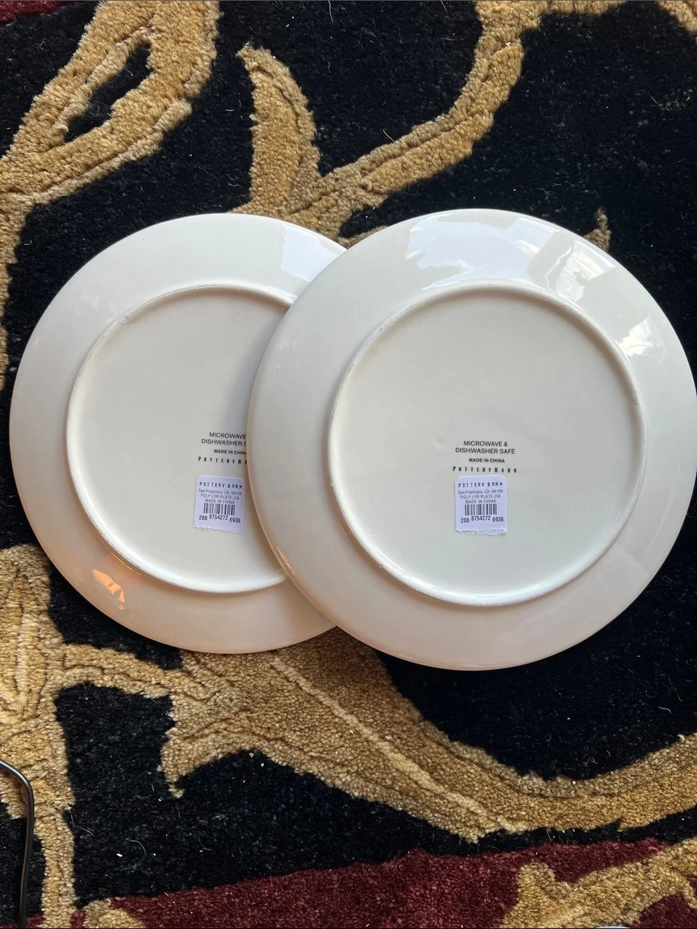 Pottery Barn 2 PAISLEY BROWN 8.75